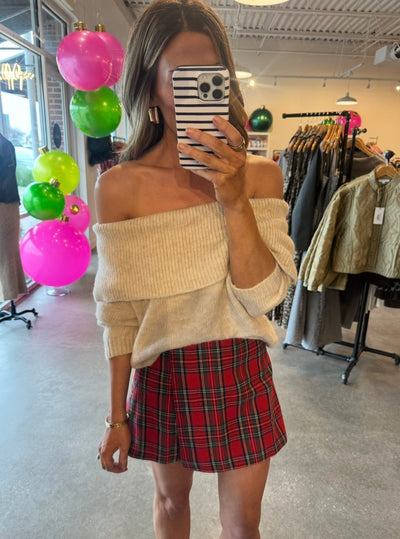 Off shoulder sweater