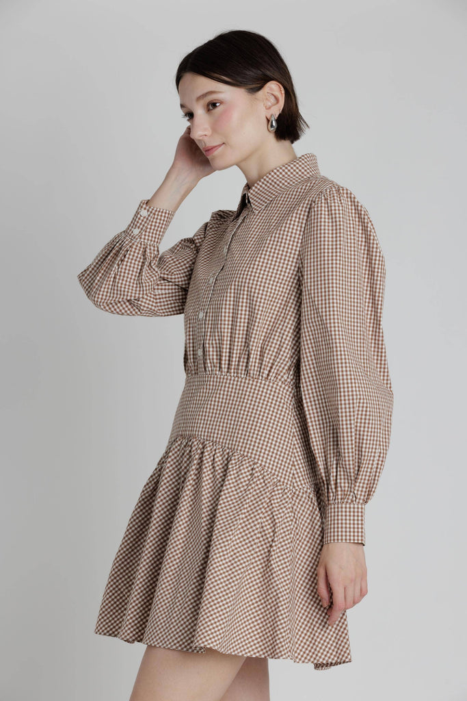 PAXTON GINGHAM SHIRT DRESS