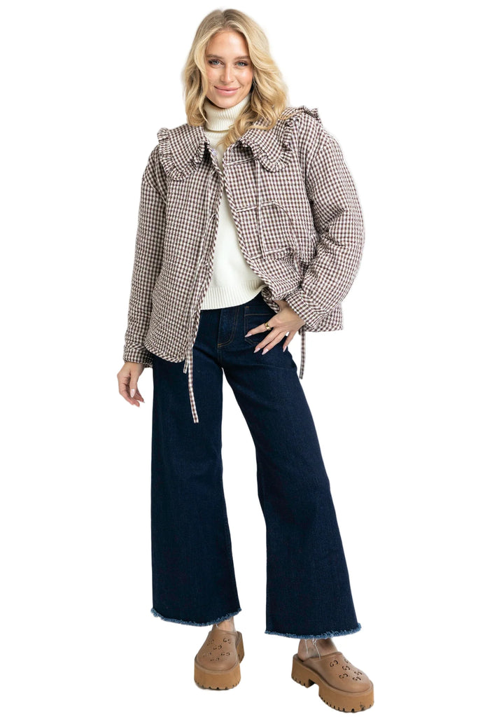 Gingham collared jacket