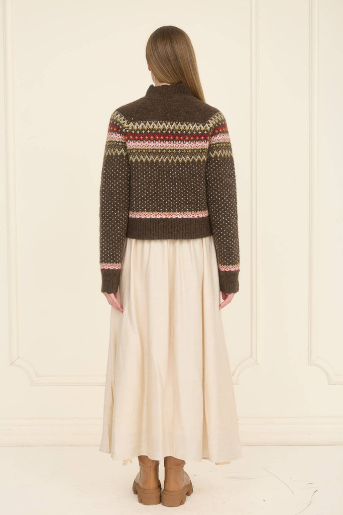 FAIR ISLE BUTTON CARDIGAN