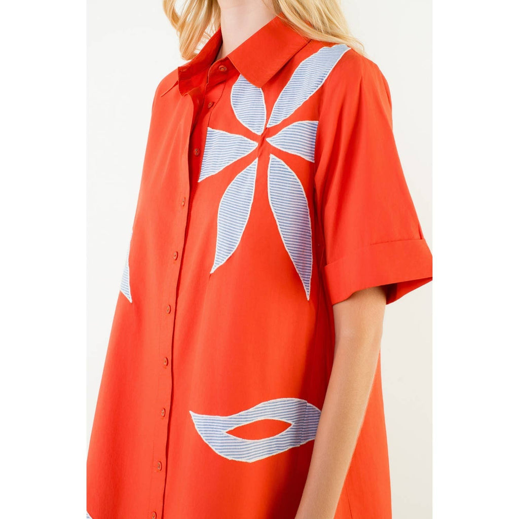 Floral Embroidery Dress