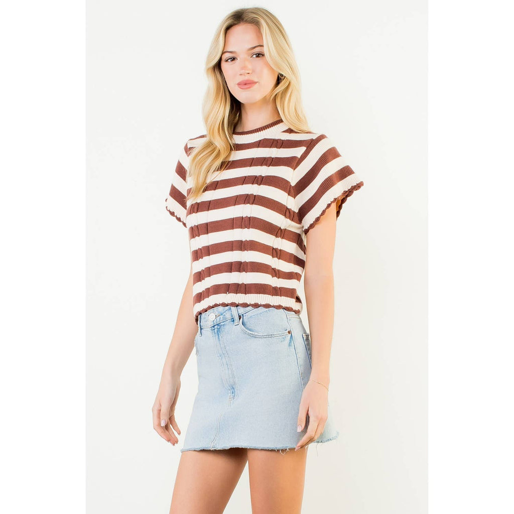Willa stripe knit top