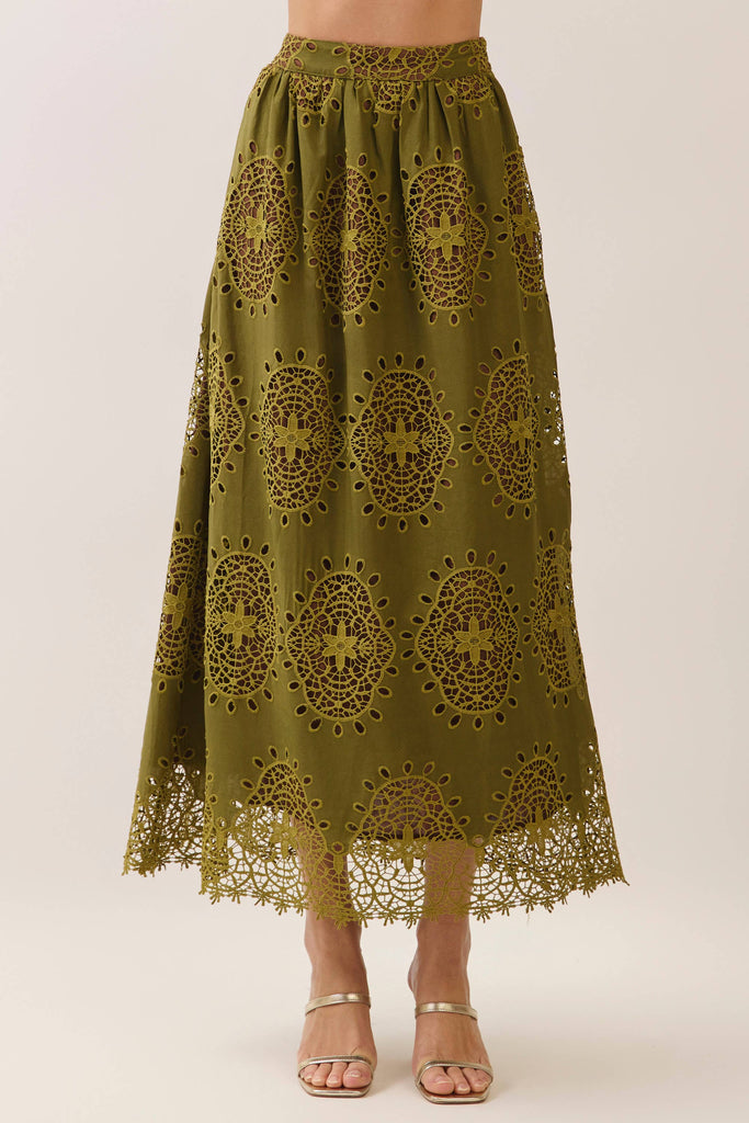 Amelia eyelet skirt