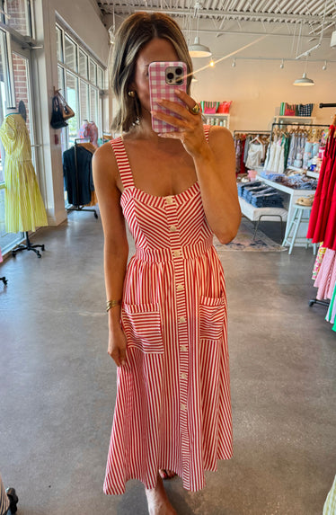 Red stripe maxi