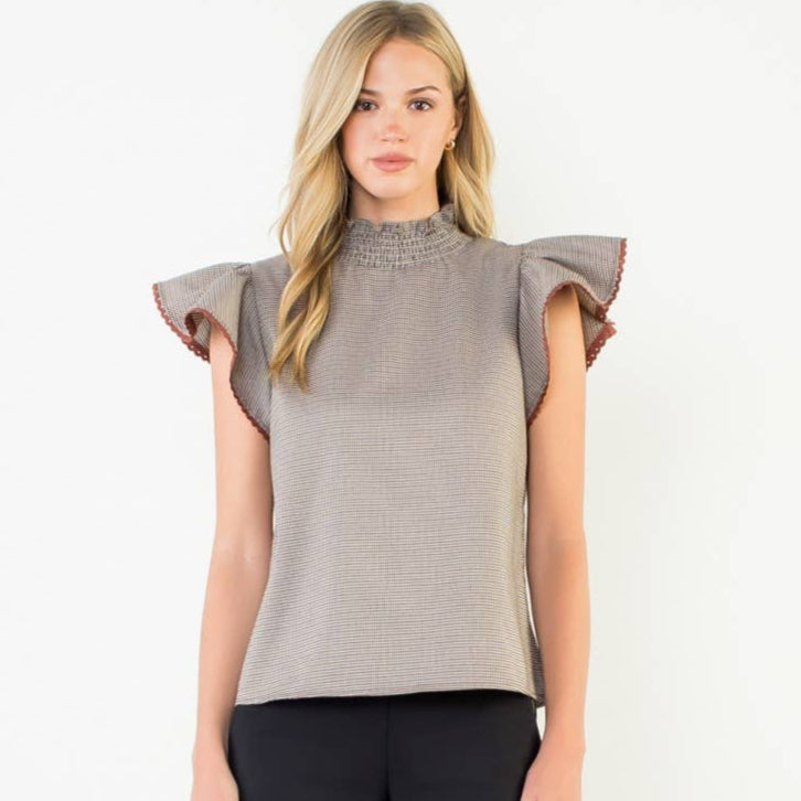 Isabel Houndstooth Top