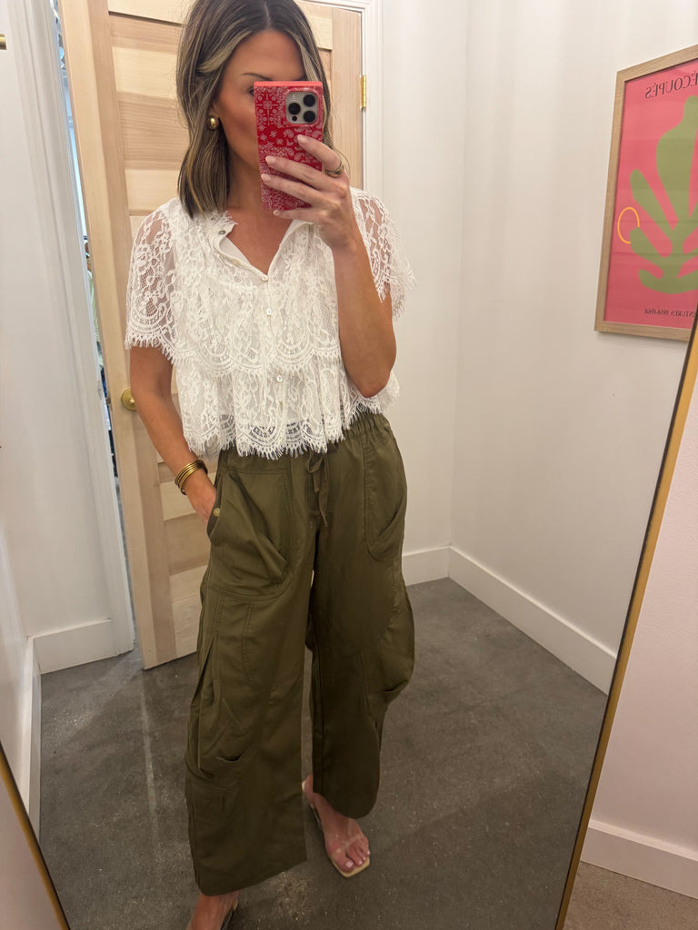 Lace tiered top