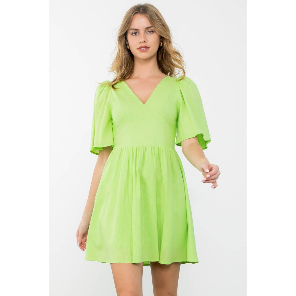 Alba puff sleeve dress