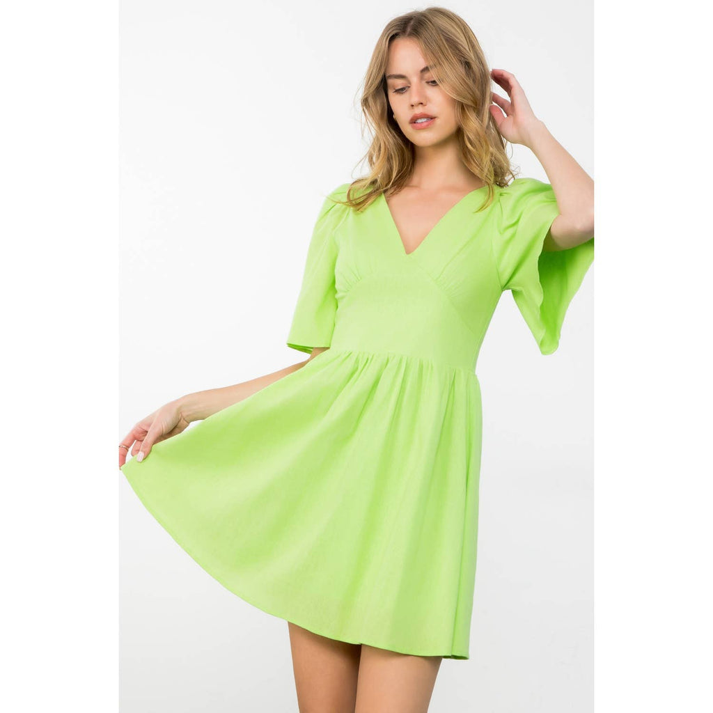 Alba puff sleeve dress