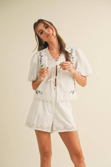 LUCIE EMBROIDERED SET