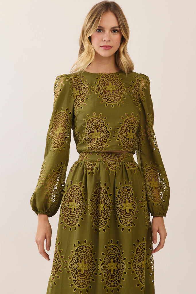 Amelia eyelet top