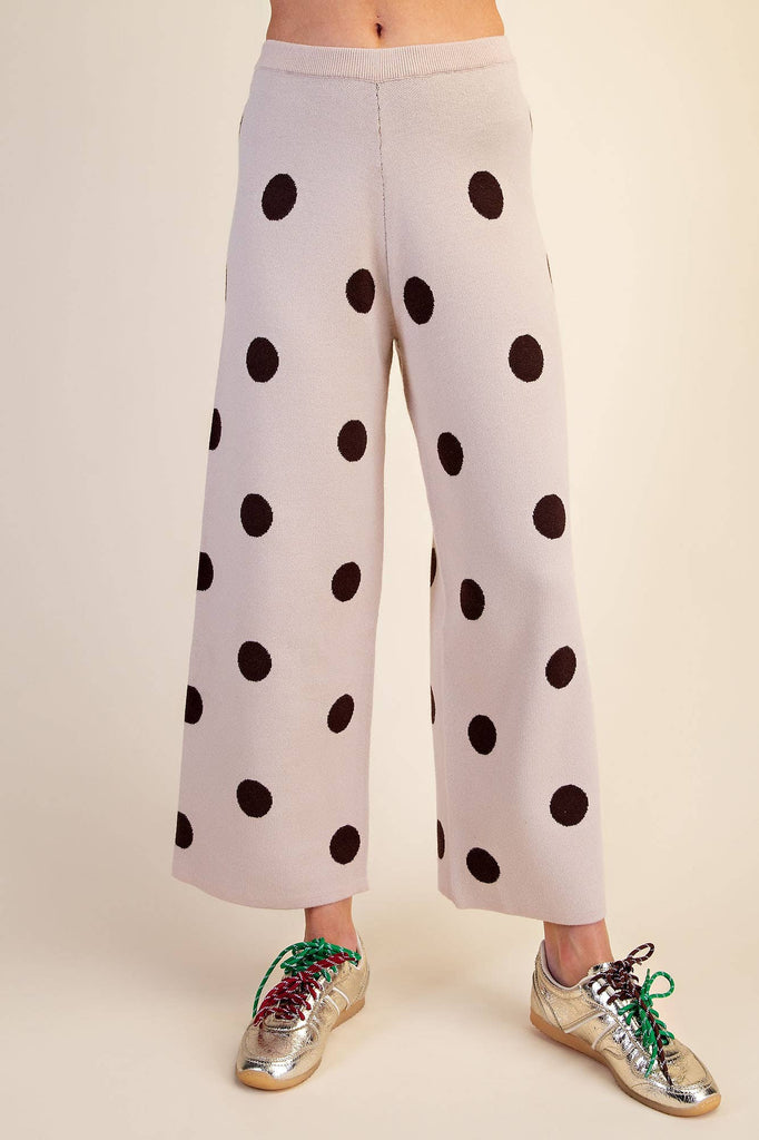 Polka Dot Knit Pants