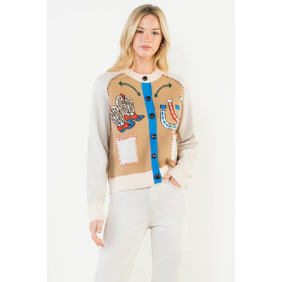 Western embroidered cardi