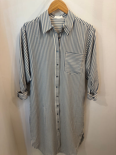 Clara stripe button maxi