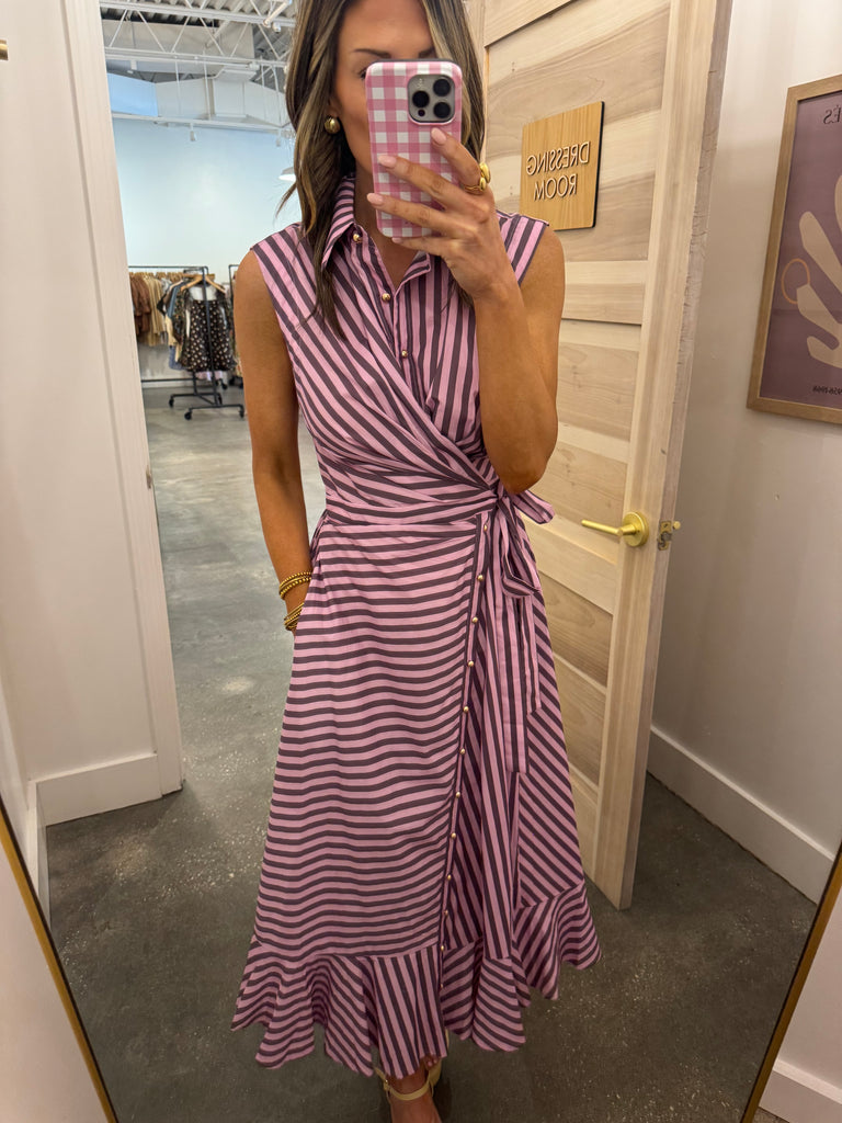 Logan dress stripe