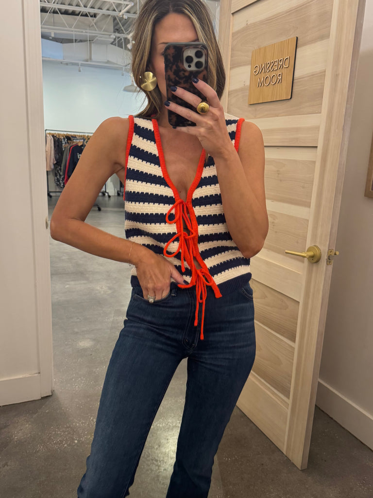 Chloe Striped Knit Top