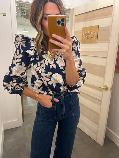 Lilo midnight floral top