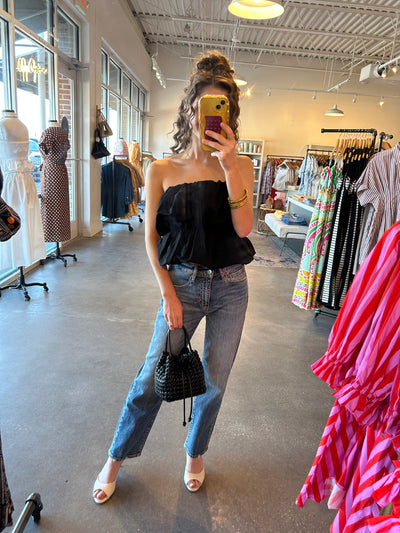 Strapless bubble top