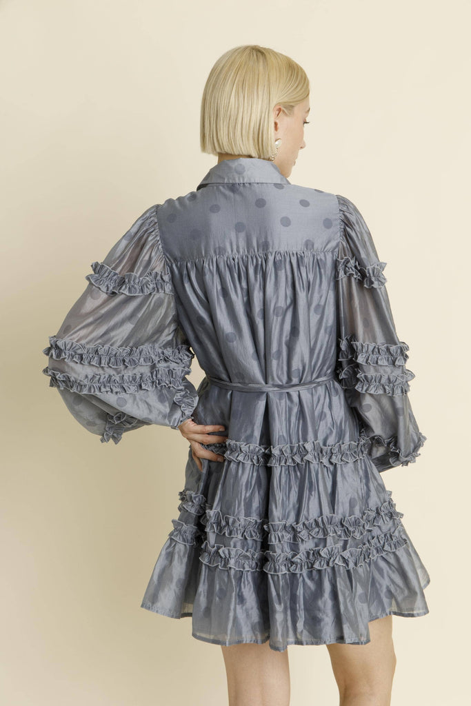 FIORI RUFFLE DETAIL DRESS