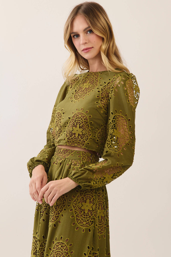 Amelia eyelet top