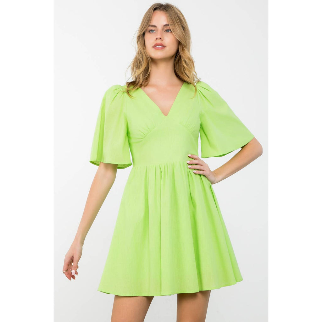 Alba puff sleeve dress