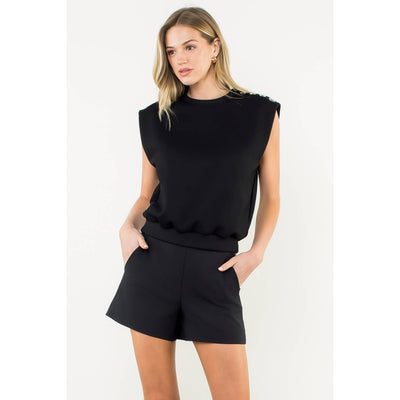 Adeline button shoulder top