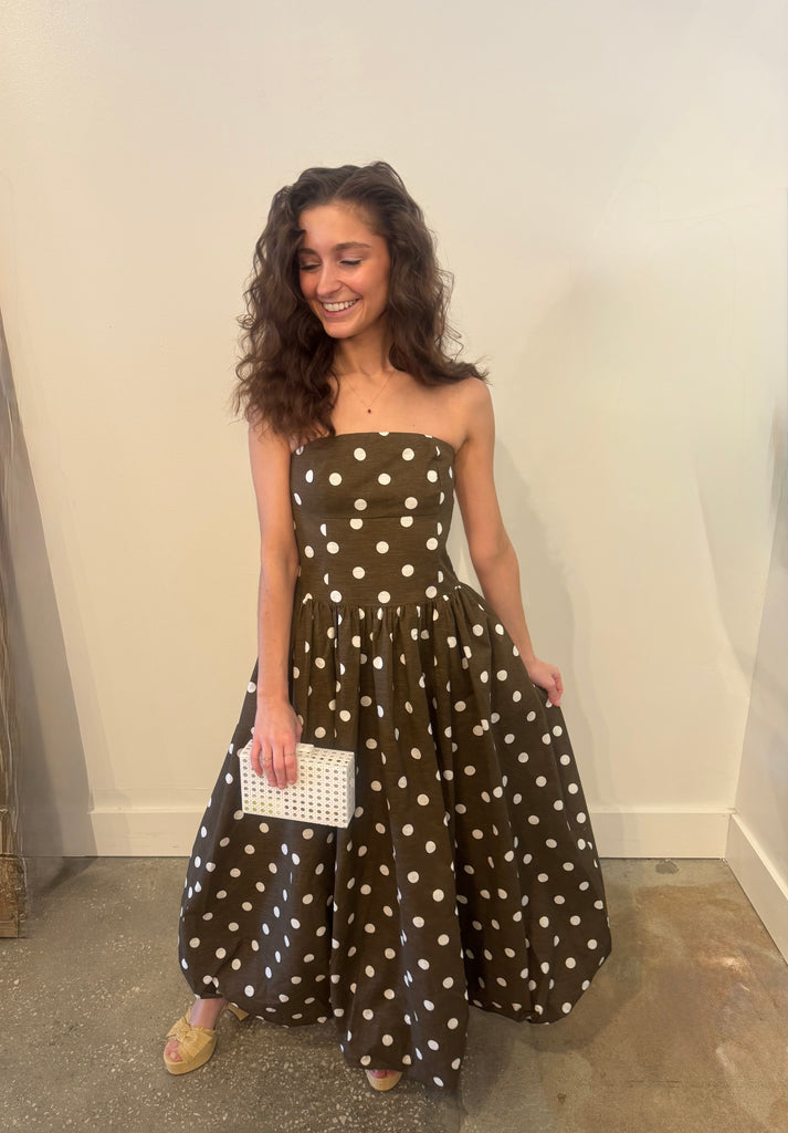 Tiffany polka dot maxi
