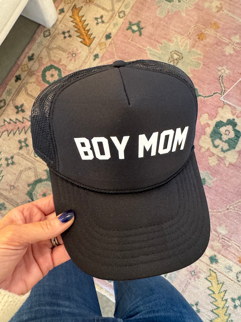 BOY MOM Black Trucker