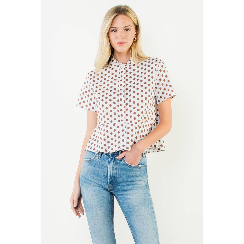 Perrie polka dot top