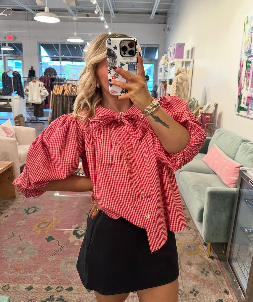 Sallie gingham top