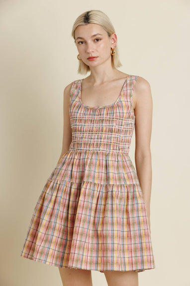 Keenan plaid mini dress