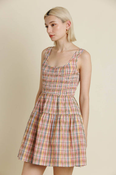 Keenan plaid mini dress