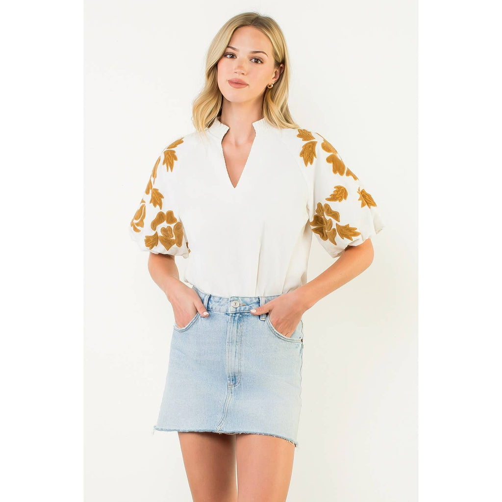 Rowyn embroidered top