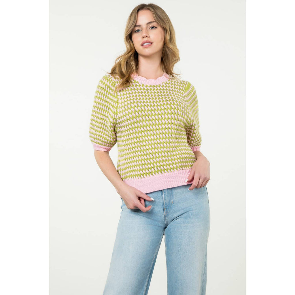 Abbie short sleeve sweater