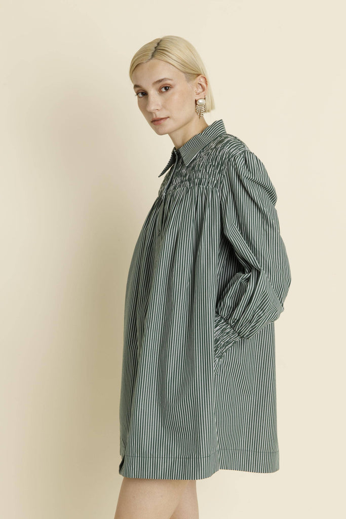 KOREY STRIPE SHIRT DRESS