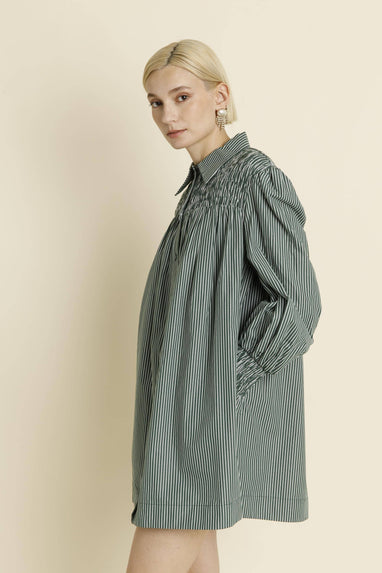 KOREY STRIPE SHIRT DRESS