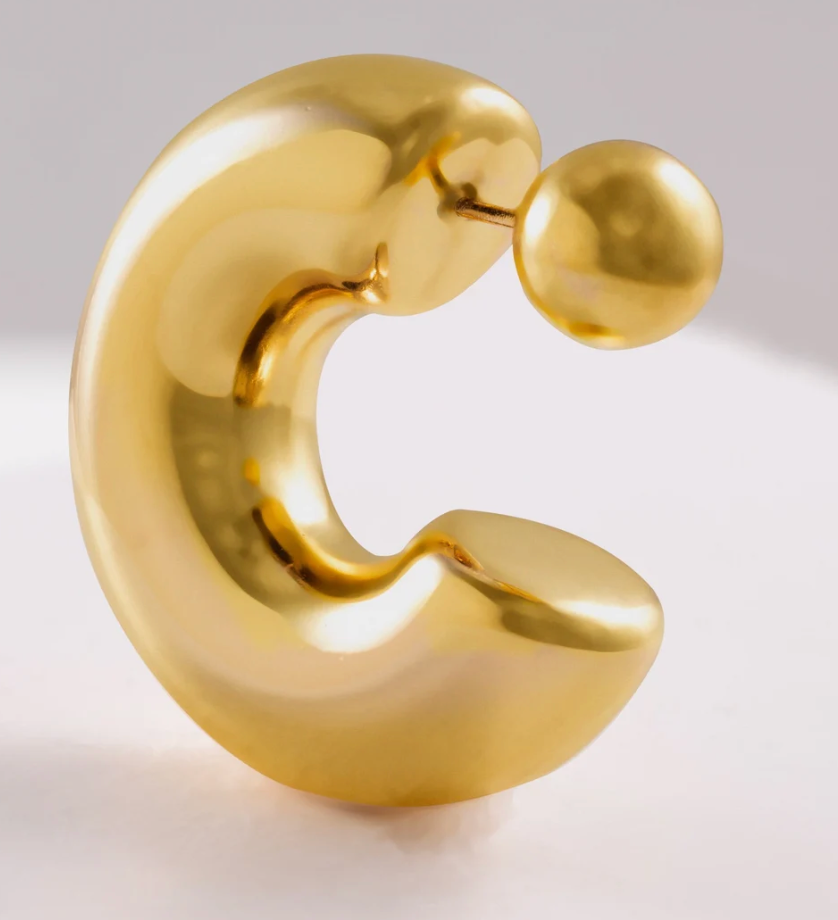 Puffy Thea O Hoop Earring