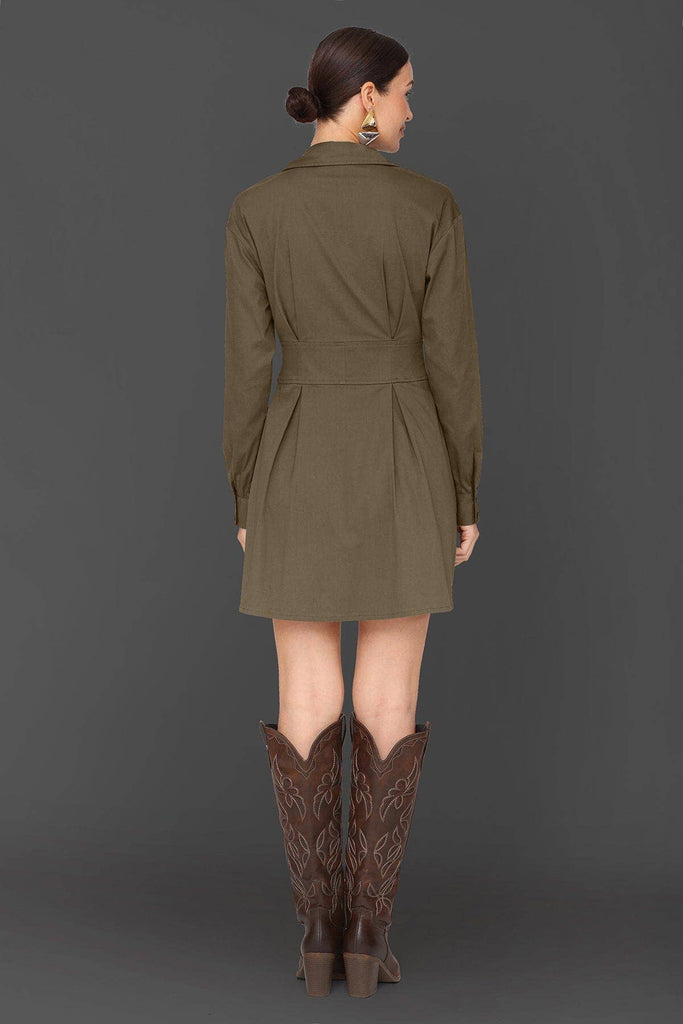 Cotton Corset Mini Shirtdress