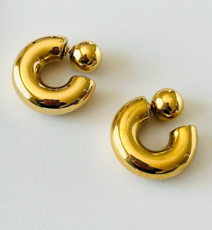 Puffy Thea O Hoop Earring