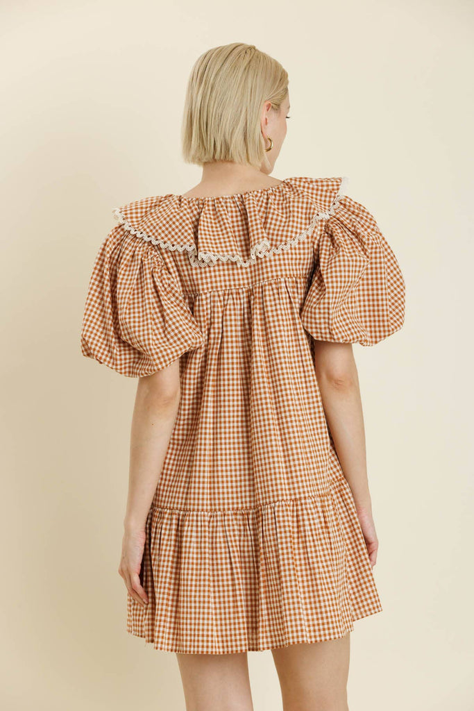 GINGHAM MINI DRESS