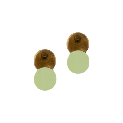 Mini Seafoam Double Circle Studs