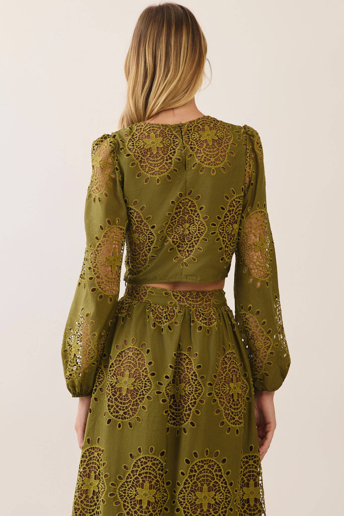Amelia eyelet top