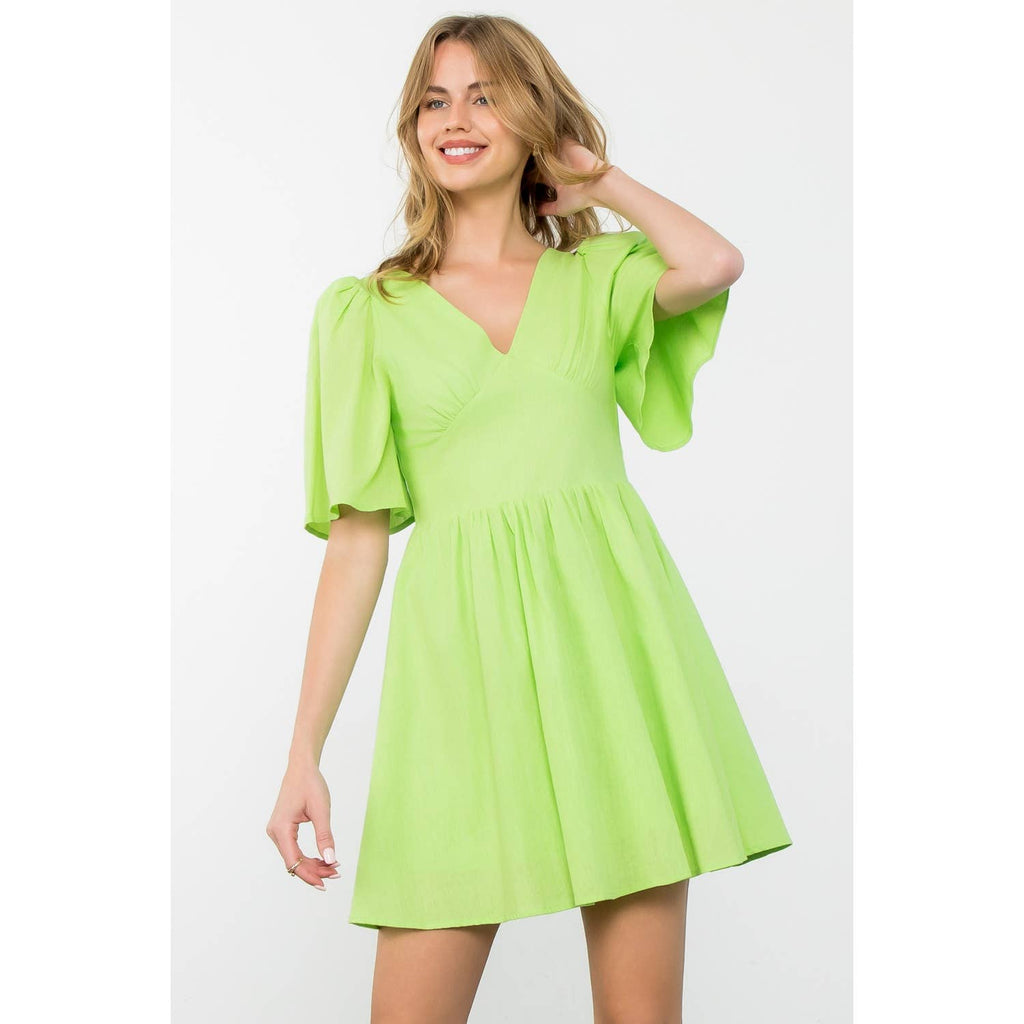 Alba puff sleeve dress
