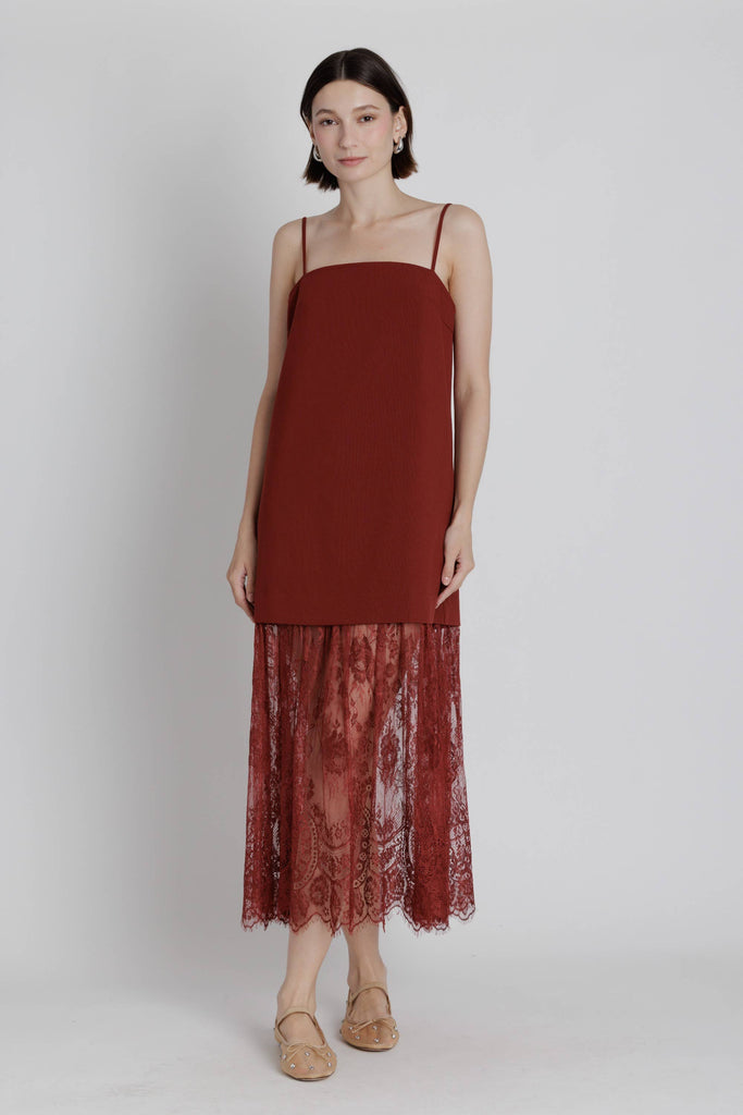 CARLIN LACE TRIM DRESS