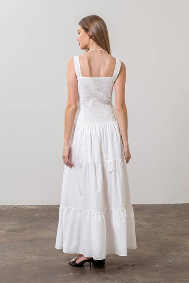 white corset top maxi