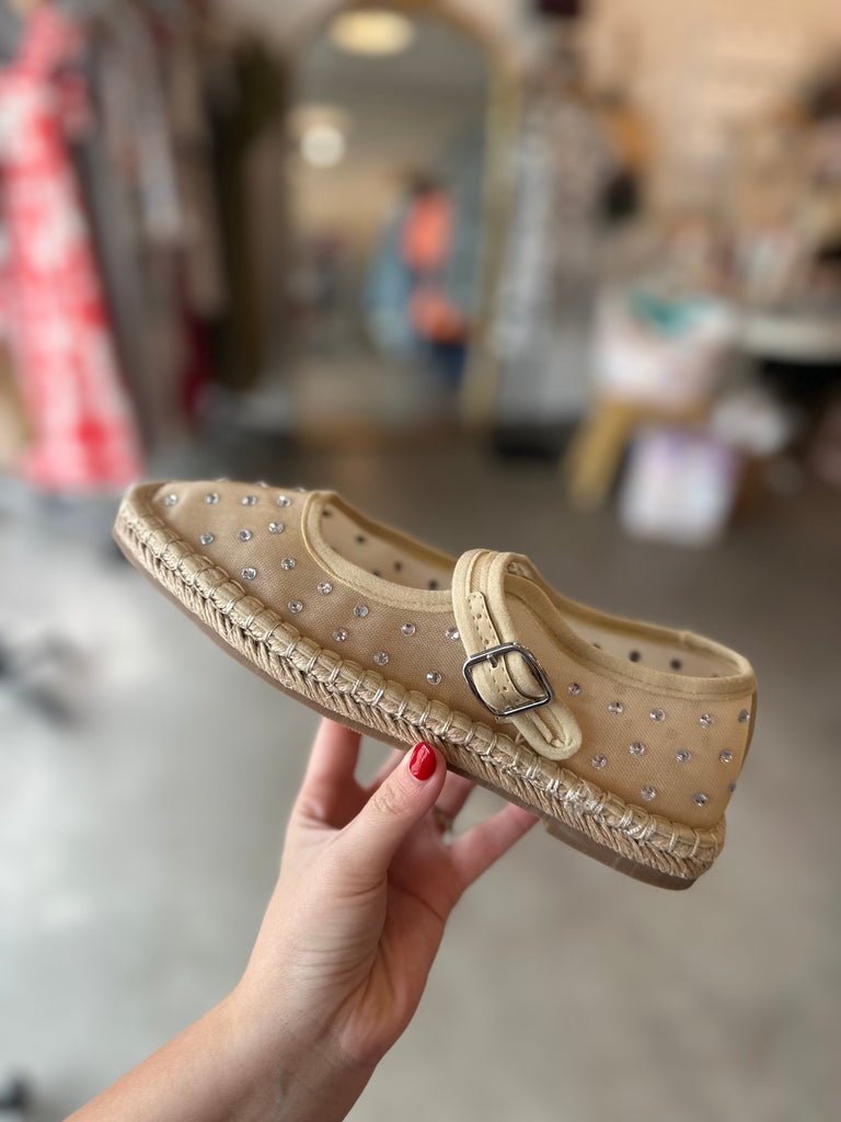 Meg nude mesh flats