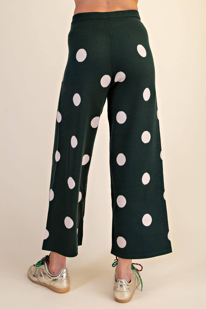 Polka Dot Knit Pants