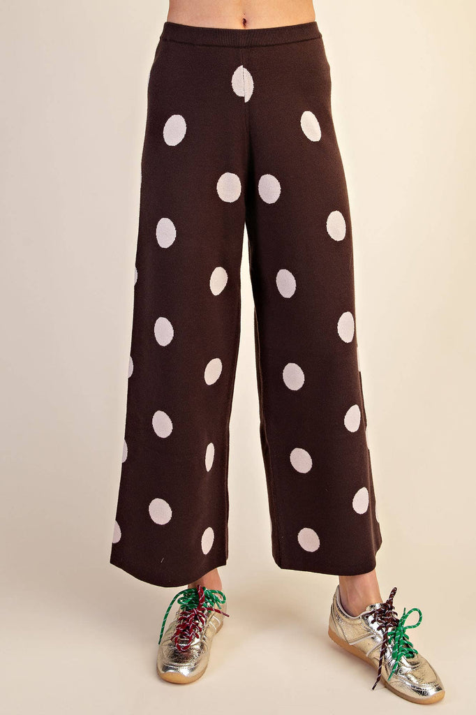 Polka Dot Knit Pants