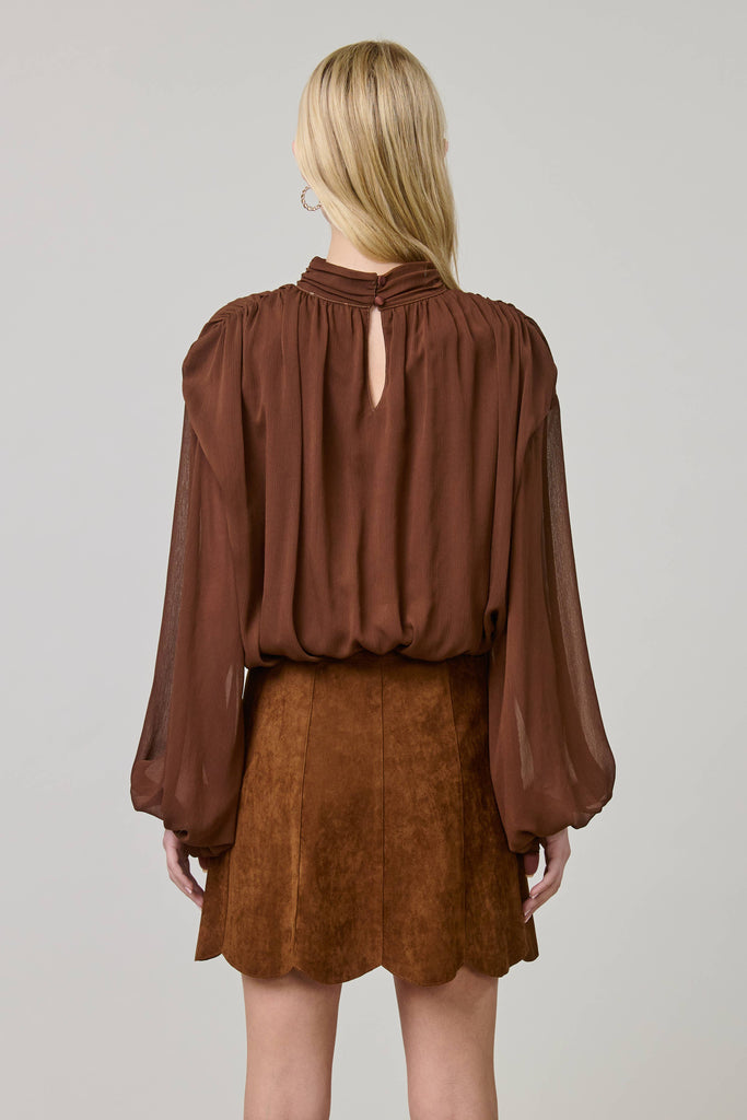 Sienna Scallop Suede Skirt