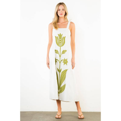 Tie Strap block print dress