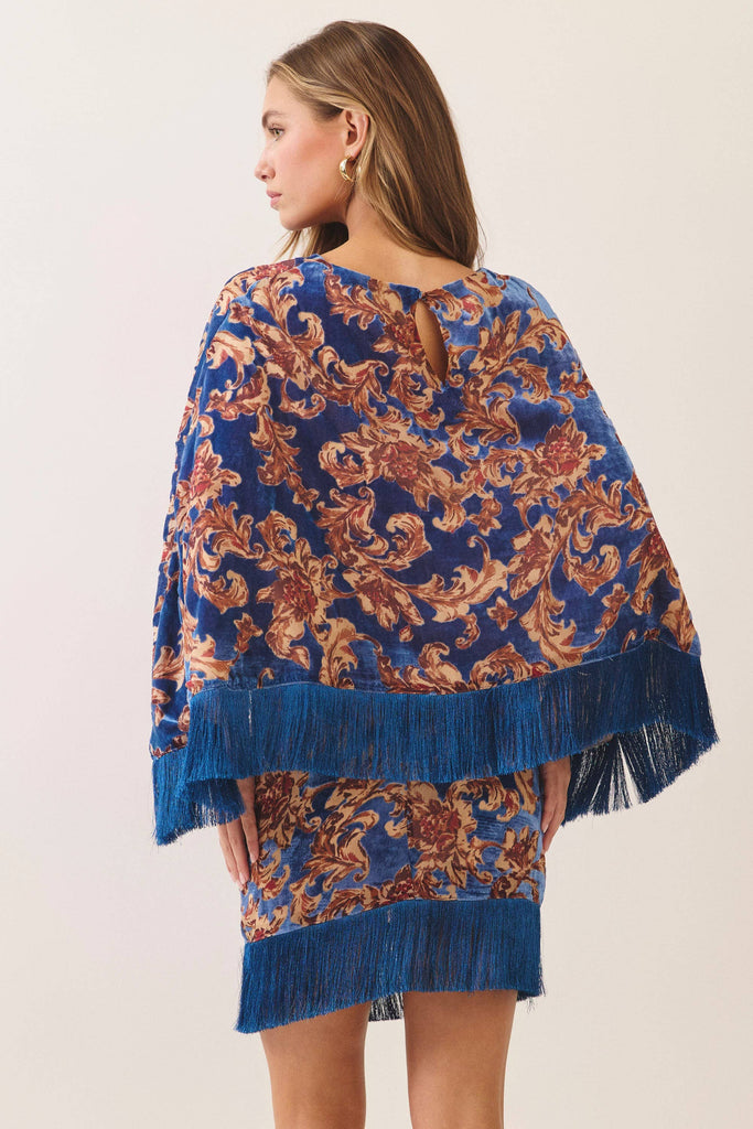Shiloh fringe trim poncho top